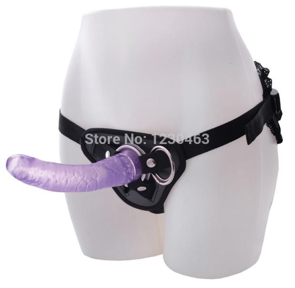 Sangle de harnais réglable sur le gode pour les femmes flexible coq godes réalistes avec tasse d'aspiration lesbienne pour adultes sexe toys y2002265415110