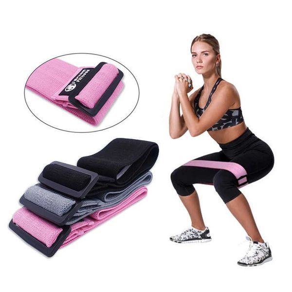 Réglable Heavy Duty Tissu Bande Hip Booty Boucles De Résistance Ensemble pour Femmes Yoga Home Workout Crossfit Core Strength Fitness H1026