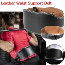 Poste à cavalier en cuir réglable Soutenir la ceinture de gym de gym unisexe Emballage large entraînement de poids de soulève