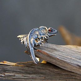 Verstelbare hagedisring Cabrite Gecko Chameleon Anole Sieraden Maat cadeau idee ship216J