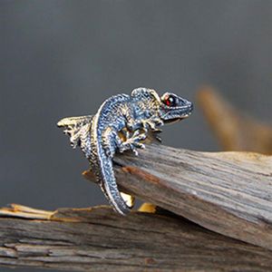 Anillo de lagarto ajustable Cabrite Gecko camaleón Anole joyería tamaño idea de regalo ship275A