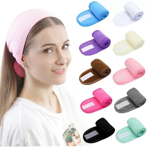 Bandeau de maquillage réglable Beanie Party Favor Wash Face Hair Holder Éponge douce Facial Hairband Bath SPA Accessoires pour femmes