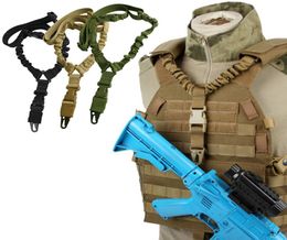 Verstelbare militaire tactische airsoft -accessoires sling dualuse single point quick release geweer schoudergordel jachtriem4180808