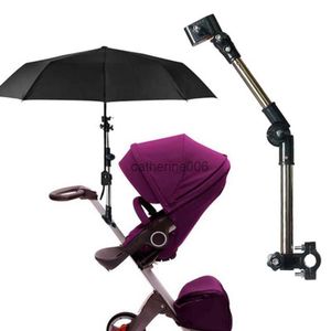 Support de montage réglable Accessoires de poussette de bébé Porte-parapluie de poussette de bébé Multiused Fauteuil roulant Parasol Étagère Connecteur de vélo L230625