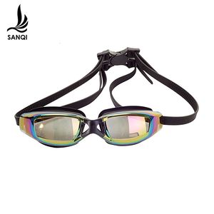 Myopie Ajustement Lunettes de natation anti-brouillard UV UV imperméable anti-Fog Eyewear Sport Water Silicone Surf Diving Goggles 240528