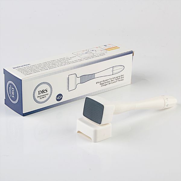 Micro-aiguille en acier inoxydable DRS 140, longueur d'aiguille réglable, tampon à rouleau, pour soins de la peau