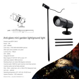 Verstelbare buitenled Spotlight 12V 24V 3W IP67 Exterieur Tuin Uplicht Landschap Pad Spot Licht Spike Lawn Lamp