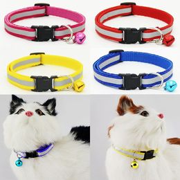 Adjudable Pet Cat chien chiot collier réfléchissant la boucle boucle boucle couche de cou chiot promena