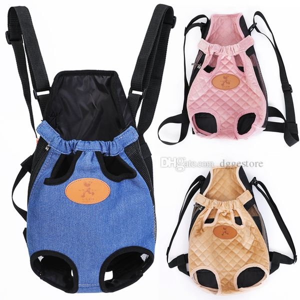 Réglable Pet Dog Carrier Backpack Pets Frontpack Carrier Travel Bag Legs Out Easy-Fit for Traveling Randonnée Camping Blue 3 Color Wholesale C14