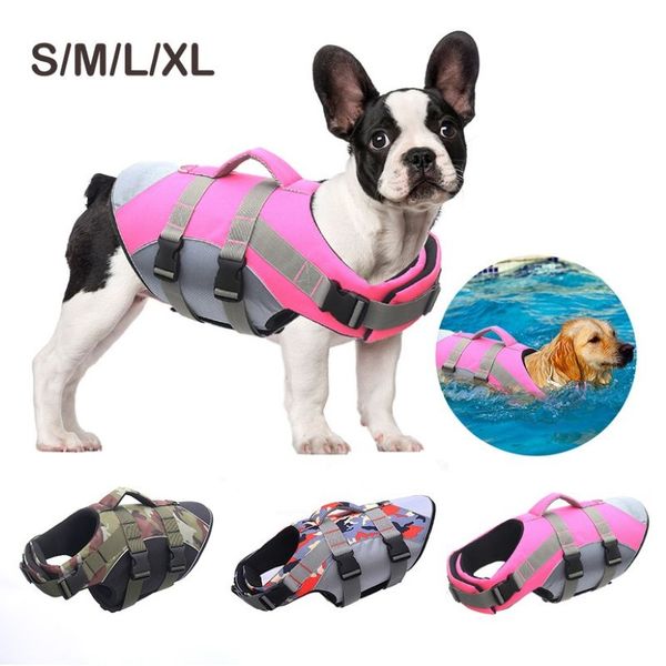 Gilet de sauvetage réglable pour chien de compagnie aide à la flottabilité gilet de flotteur économiseur chiens requin animaux vêtements # 15 Y200917238m