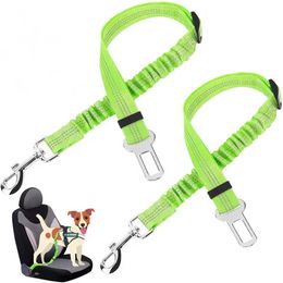 Arneses ajustables para mascotas Correa retráctil para perros con accesorios reflectantes para viajes en automóvil para perros Gatos con absorción de impactos elástica i0616