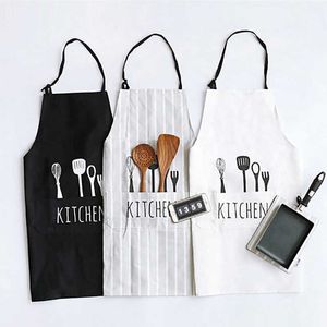 Réglable Impression Motif Tablier Chef Serveur Cuisine Tablier De Cuisine Avec Poches Polyester Étanche Cuisine Outils Pour Homme Femme 210622