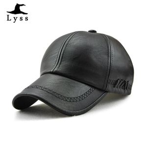 Ball Caps Verstelbaar PU Leer Zwart Bruin Honkbal Effen Outdoor Volwassen Mannelijke Cap Hoge Kwaliteit Warme Winter Snapback Trucker Vader Hoeden