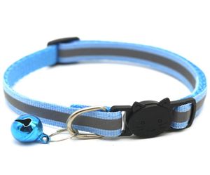 Verstelbare reflecterende hondenkragen huisdieren met klokken charmek halsband voor kleine honden Cat Carrars Pet Supplies v2546433