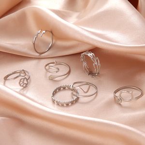 Bague réglable pour femmes en acier inoxydable chat serpent croix chien patte foudre ange aile Couple anneau bijoux à la mode