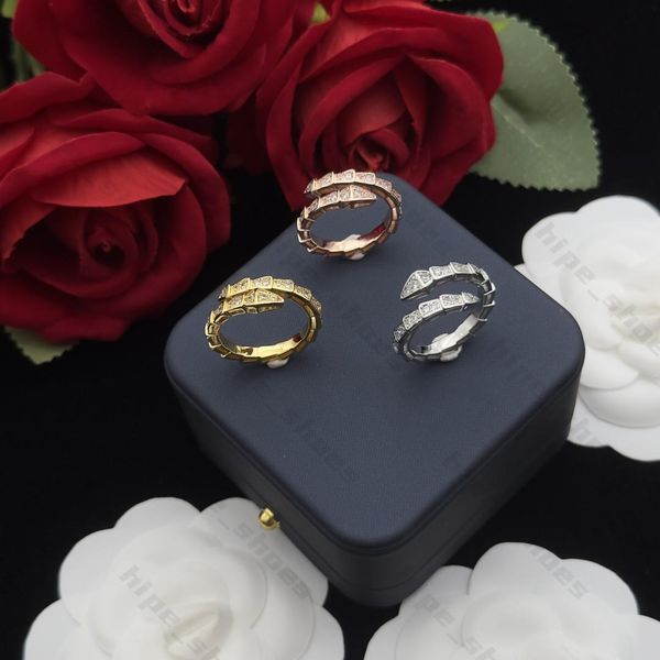 Anillo ajustable Viper Diamond joyería de lujo de alta calidad tendencia de moda diseñador hombres mujeres pareja regalo de aniversario anillo de amor