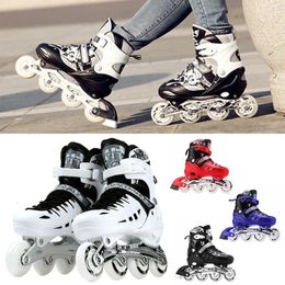 Patins à roulettes réglables chaussures roues clignotantes à 4 roues chaussures de patin à roues alignées professionnelles pour hommes adultes Wonmen Racing 240322