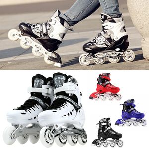 Chaussures de patins à roulettes réglables 4 roues roues clignotantes en ligne professionnelle pour hommes adultes Wonmen Racing S 240429