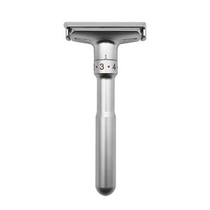 Razors de sécurité réglables en alliage zinc double bord Classic Homme raser le rasage des cheveux légers 1 à 6 fichiers avec 5 lames