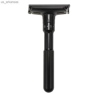 Adjustable Safety Razor Double Edge Classic Mens Shaving Mild to Aggressive 1-6 File Hair Removal Shaver it with 10 Blades L230523