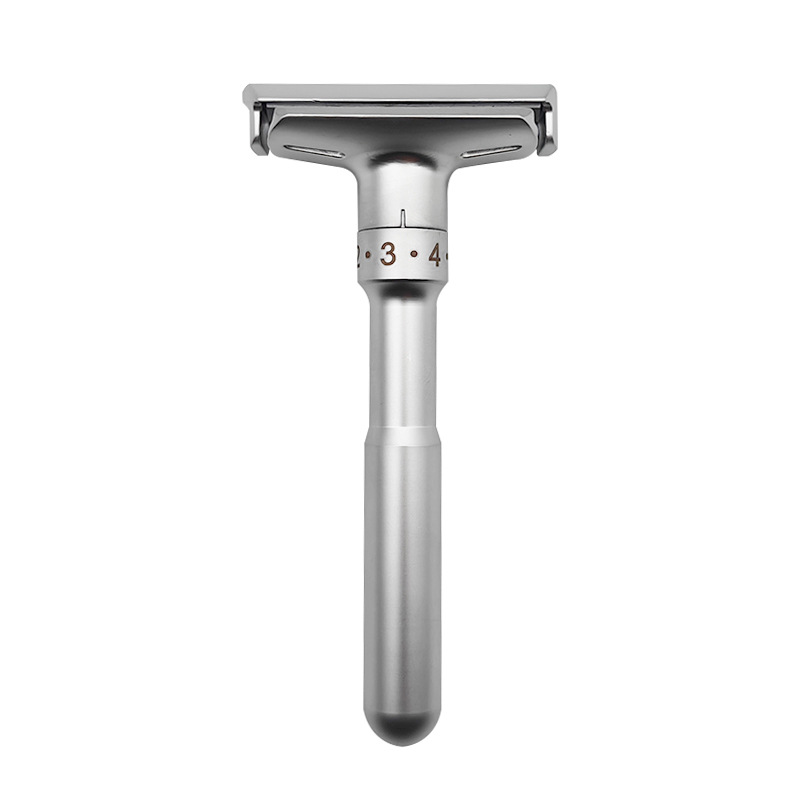 Segurança ajustável Razors liga de zinco Double Edge Classic Mens barbear suave a agressiva 1-6 Arquivo Remoção de cabelo Shavedor com 5 lâminas