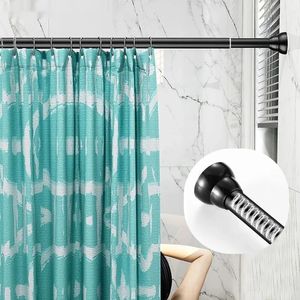 Bielle rideau de douche réglable sans percevain en acier inoxydable barre de placard extensible pour la salle de bain armoire à vêtements Rail 240516