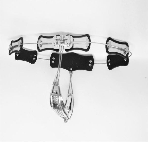 Cinturón femenino de acero inoxidable de tamaño ajustable, cerradura tipo T, dispositivo para mujeres, juego para adultos, juguete sexual S0855292239