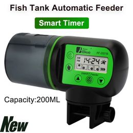 Mangeoire automatique intelligente réglable avec écran LCD, minuterie automatique pour réservoir de poisson, accessoires d'aquarium 240314