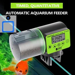 Verstelbare slimme automatische visvoederautomaat Automatische voerdispenser voor aquarium met LCD geeft timer aan Aquariumaccessoires Feeder 240314