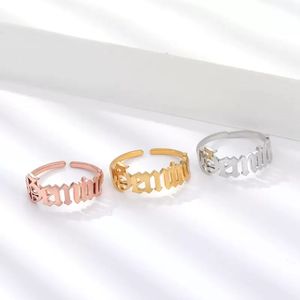 Réglable En Acier Inoxydable Lettre 12 Constellations Horoscope Anneaux 18k Or Argent Plaqué Vieil Anglais Signe Du Zodiaque Anneau Ouvert pour Femmes Bijoux Fantaisie