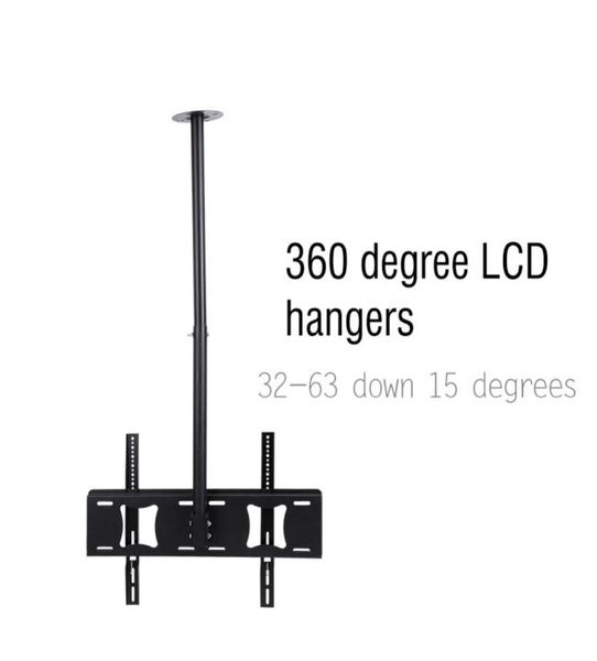 Support de montage au plafond pour TV LCD LED, inclinaison réglable, 3263 pouces, Rotation à 360 degrés vers le bas, 15 degrés 7795606