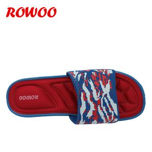 Réglable Top Qualité Hommes Pantoufles Massage Slip-on Confortable Mousse À Mémoire Tongs Piscine Chambre Intérieur Camouflage Maison Pantoufles Chaussures Mâle