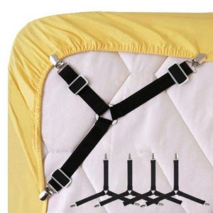 Adjustable Triangle Bed Sheet Clips Straps Gripper Blanket Suspender Fitted Sheet Fasteners Holder Home Practical Tool 1-4pcs/set