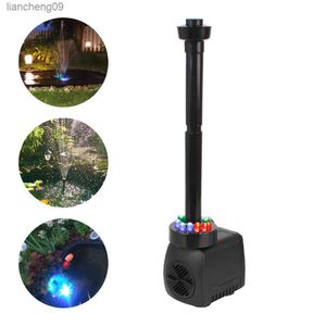 Verstelbare waterpomp Waterdicht met 12 LED-verlichting 15 W Tuin Aquarium Fontein EU-stekker Ultrastil L230620