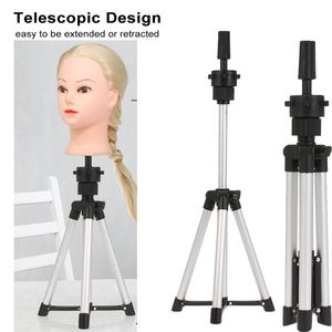 Adjustable Wig Stand Hairdressing Tripod Stand Training Mannequin Head Holder Clamp Hair Wig False Head Model Stands269p