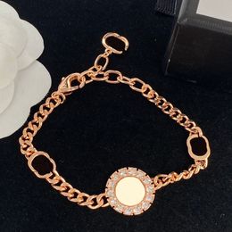 Verstelbare vrouwen Bracelet Rose Gold Link Chain met diamantcirkel uitgebreide geometrie hand sieraden