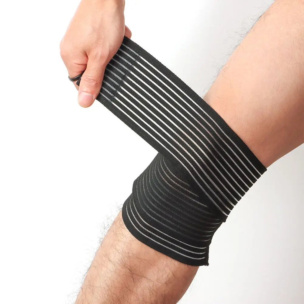 Braccialetti di avvolgimento regolabili Bracciale per ginocchiere Artrite Relief elastico Banda elastica Braccia della caviglia ginocchiere del ginocchio Bandata del ginocchio