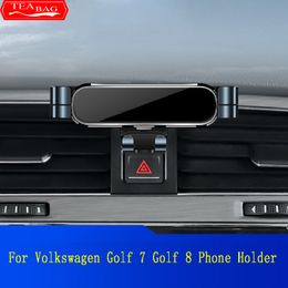 Soporte de ajuste para teléfono de coche para Vw Volkswagen Golf 7 Mk7 2013-2019 Golf 8 Mk8 2020-2022 ventilación de aire GPS soporte de gravedad montaje especial