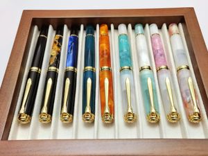 Admok M800 Acrylique Piston Fountain Pen Bock / Schmidt Soft Smooth No.6 / 35 # Nib Inking Pelikan Copy Students Writing Gift Pen 240409