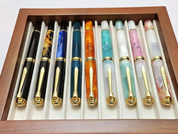 Admok M800 Acrylique Piston Fountain Pen Bock / Schmidt Soft Smooth No.6 / 35 # Nib Inking Pelikan Copy Students Writing Gift Pen 240409