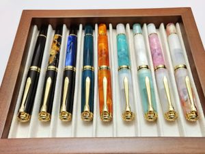 Admok M800 Acrylique Pistoned Fountain Pen Bock / Schmidt Soft Smooth 6th / 35 # Nib Ink Pelikan Copy Student Writing Gift Pen 240506