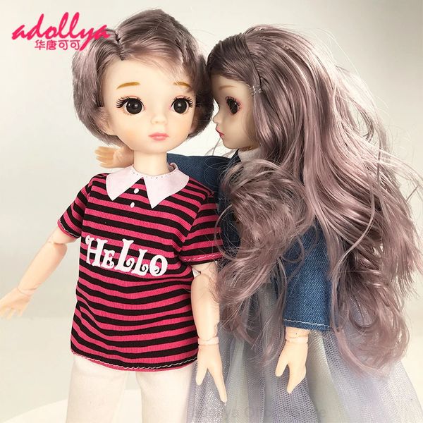 Adollya-Muñeca BJD con ropa, falda, zapatos, articulaciones móviles, juguetes para niñas, 30cm, bola articulada giratoria/6 muñecas 240223