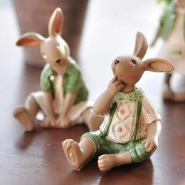 Schattig paasornament, perfect cadeau-decoratie, waterdichte sier, schattig lentegroen konijntje beeldje 240116