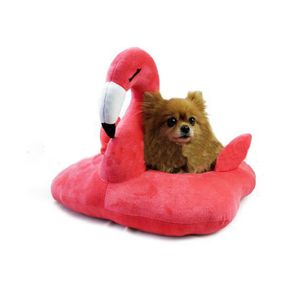 Schattig Flamingo -vormig 2 kleuren Pet Cat Bed huis Mooie kittens bed voor kleine honden huisdieren 6242 Q2