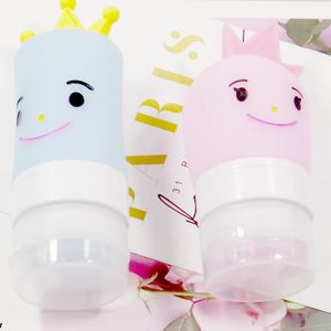 Schattige prinses en Prince Cartoon Silicone Silicone Dosited flessen voor lotionshampoo en bodywash - Leuke en handige containers voor kinderen '