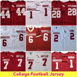 Adrian Peterson 28 College Football Jersey 6 Baker Mayfield 44 Brian Bosworth 1 Kyler Murray Jerseys Heren 150e Patch