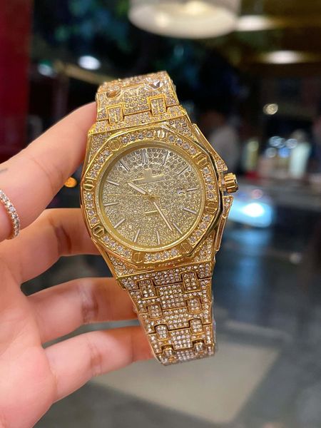 Adueamrss Pgiueit Diamond Reloj de alta calidad Nuevo reloj de cuarzo resistente al agua con calendario de seis manos de lujo 3A de gama alta para hombres