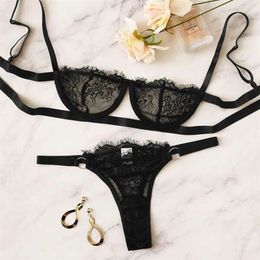 Aduloty Multicolor Lace Mesh Perspectief Women Underwear Set Fashion Bra Set Sexy Lingerie Romantic Temptation Bralette Top 220513