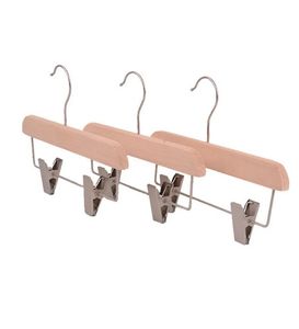 Hanger para adultos y niños Ropa de madera para pantalones Pantallas de madera