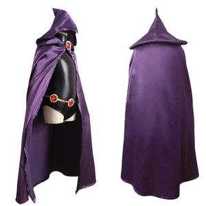 Adulte Anime Titans Raven Cosplay Costumes Combinaisons + Cape + Ceinture Fête Halloween Costume De Bal Fantaisie Y0913